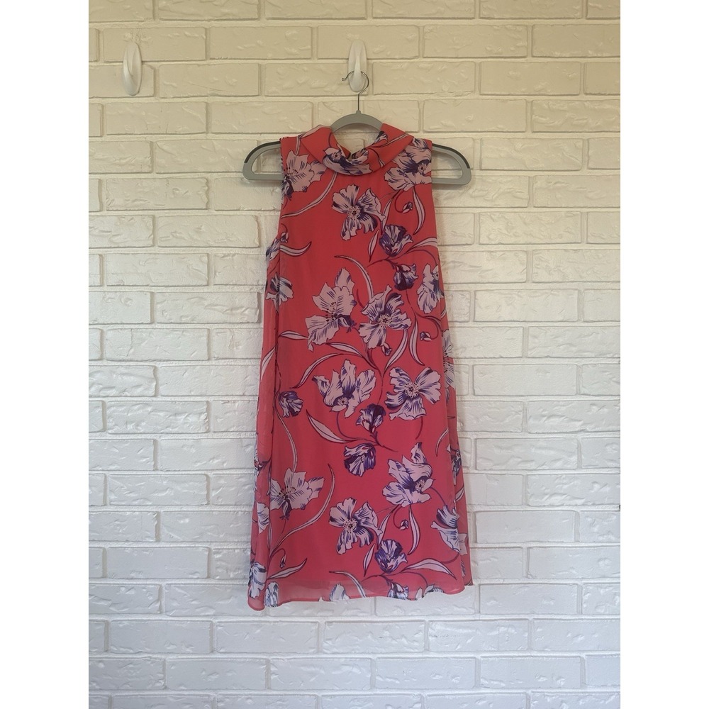 Jessica Howard Women's‎ Wedding Guest Dress Pink Multi Size 10p Sheath Chiffon